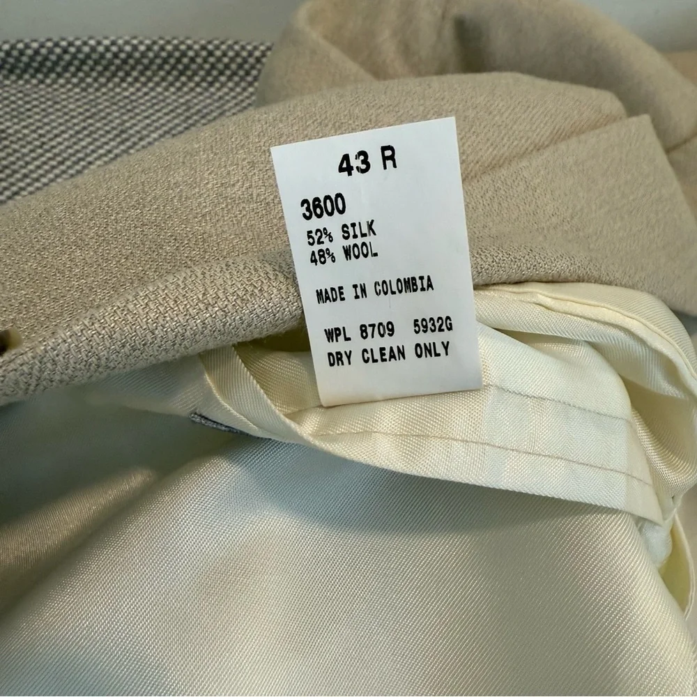 Oscar de la Renta Vintage Sport Coat Blazer in Wool Silk Blend Size 43 Regular